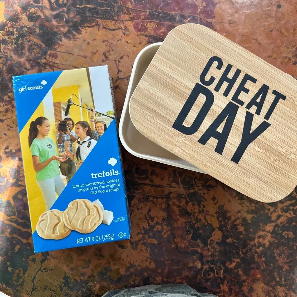 CHEAT DAY Container with Bamboo Sealed Lid and Box